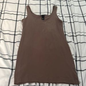 H&M taupe slim dress